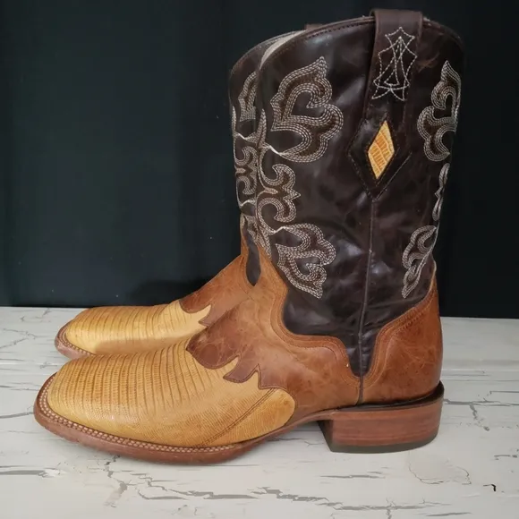J.B. Dillon 'Reserve' Lizard Skin Cowboy Boots - Men's size 10D