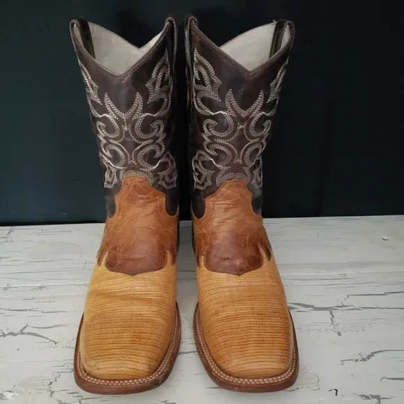 J.B. Dillon 'Reserve' Lizard Skin Cowboy Boots - Men's size 10D