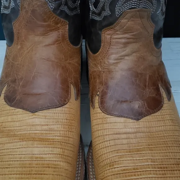 J.B. Dillon 'Reserve' Lizard Skin Cowboy Boots - Men's size 10D