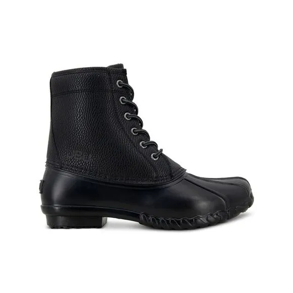 JBU BY JAMBU Mens Black Waterproof Padded Maine Round Toe Lace-Up Duck Boots 8 M