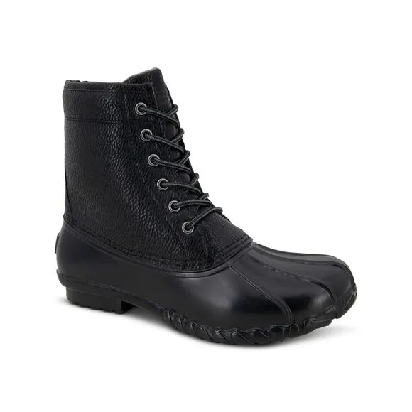 JBU BY JAMBU Mens Black Waterproof Padded Maine Round Toe Lace-Up Duck Boots 8 M