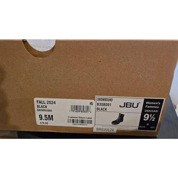 JBU Women's Snowbound Zip Cold-Weather Boots NWT Size 9.5