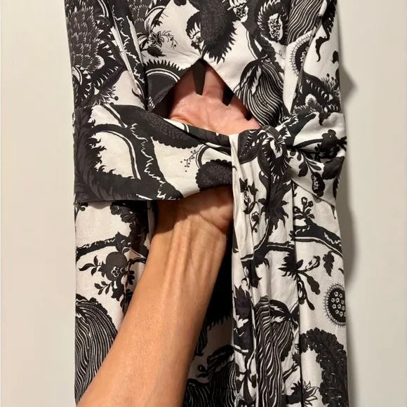 Jcrew Elegant Black and White Floral Maxi Dress
