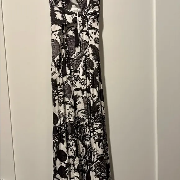 Jcrew Elegant Black and White Floral Maxi Dress