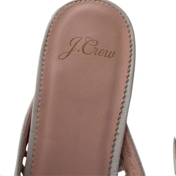 J.Crew Gwen Mule White Pointed Toe Flats Size 6.5