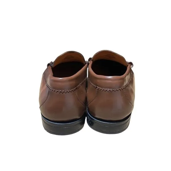 J.CREW Shoes Mens 11.5 Brown Camden Leather Loafers AV166 Casual Preppy Work