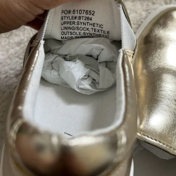 J.CREW Slip On Sneakers Gold Size 8.5
