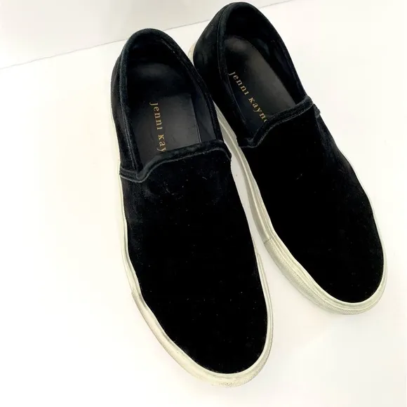Jenni Kayne Lounger Slip On Suede Black Sneakers