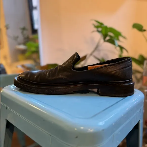 Jil Sander Black Leather Loafers