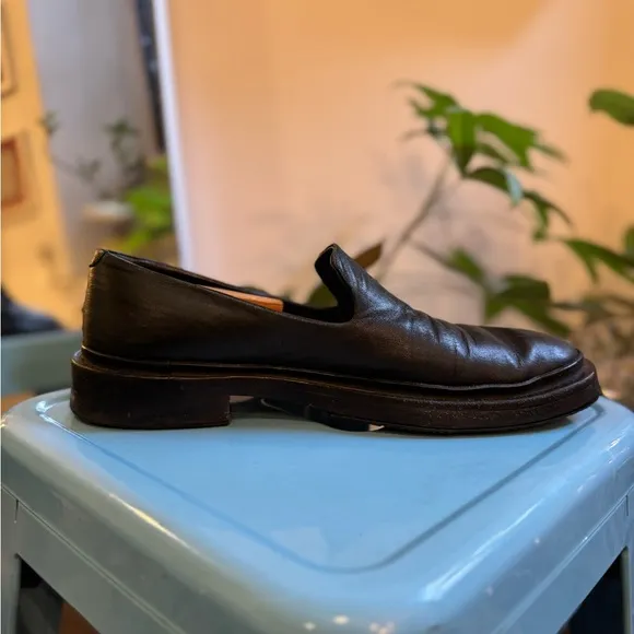 Jil Sander Black Leather Loafers