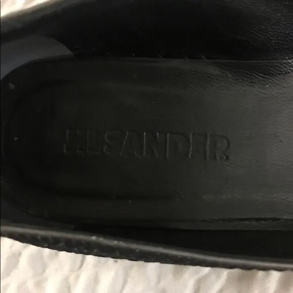 Jil Sander silver Pointed Toe Small heeledFlats embroidered silver size 36.5