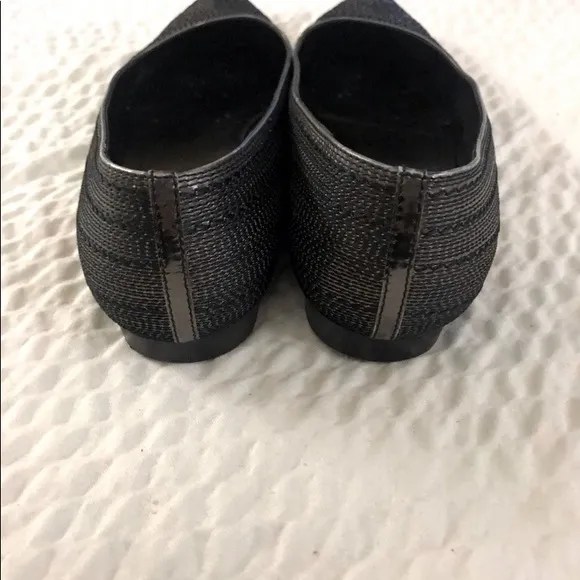 Jil Sander silver Pointed Toe Small heeledFlats embroidered silver size 36.5