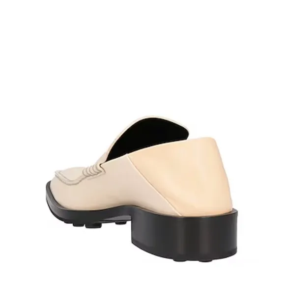 Jil Sander Spazzolato bone leather loafers nwt $1,090 size 8
