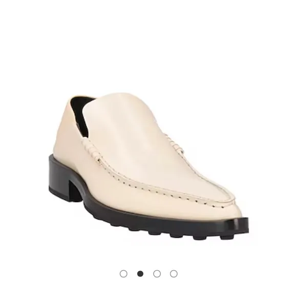 Jil Sander Spazzolato bone leather loafers nwt $1,090 size 8