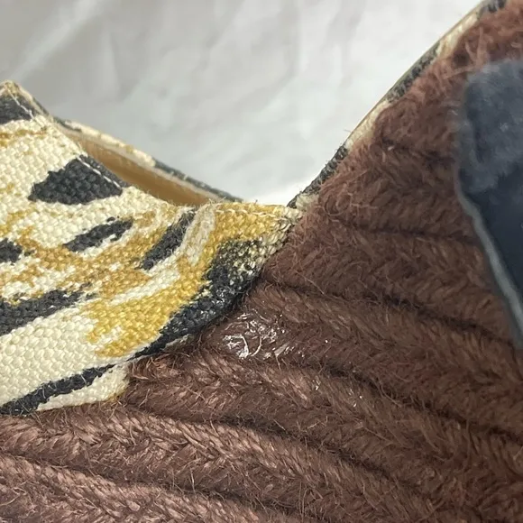 Jimmy Choo Canvas Colorblock Pattern Espadrilles Wedge Heels