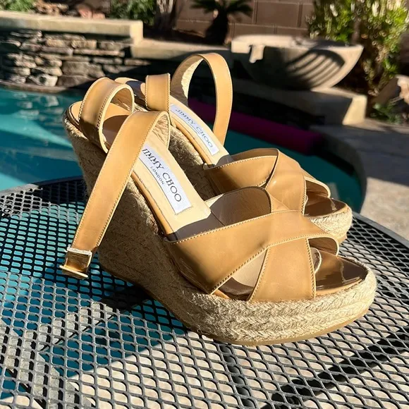 JIMMY CHOO STRAPPY ESPADRILLES