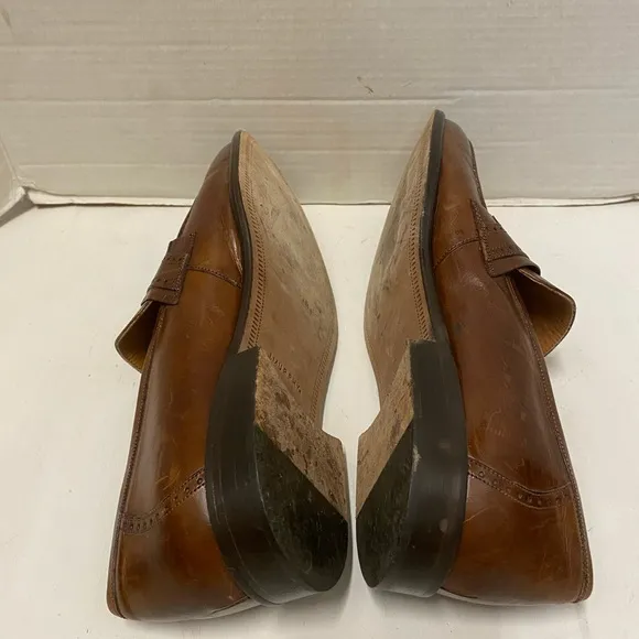 J.Murphy Brown Leather Loafers With Tassel Sz Mens 12 W