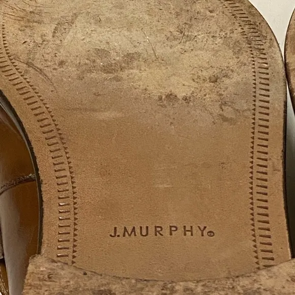 J.Murphy Brown Leather Loafers With Tassel Sz Mens 12 W