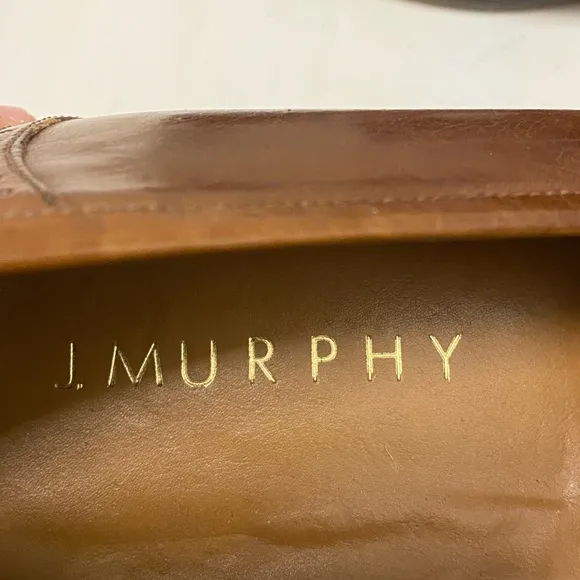 J.Murphy Brown Leather Loafers With Tassel Sz Mens 12 W