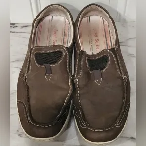 Joesef Seibel brown leather slip on loafers men's size Euro 45 / US 12