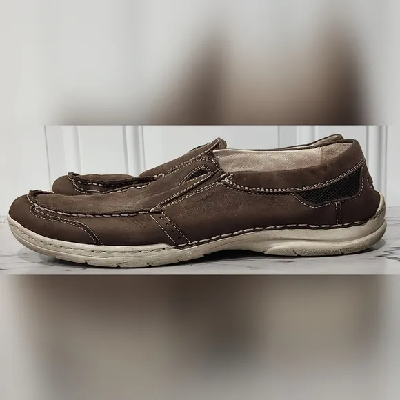 Joesef Seibel brown leather slip on loafers men's size Euro 45 / US 12