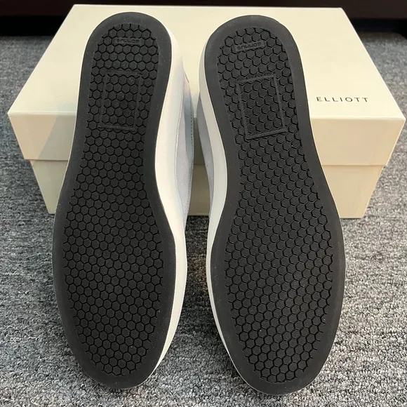 JOHN ELLIOTT Moon Grey Haze Low-Top Seude Slip-On Sneakers 41 NIB 9.5 10
