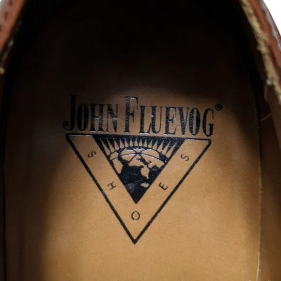 JOHN FLUEVOG Men's Brown Leather Oxford Derby Loafers 9
