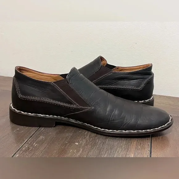 John Varvatos Brown Leather Loafers Mens size 9