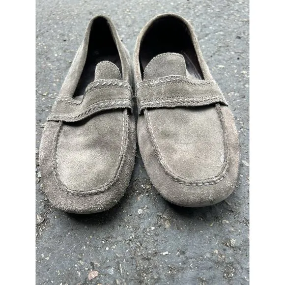 John Varvatos Grey Suede Loafer Size 11
