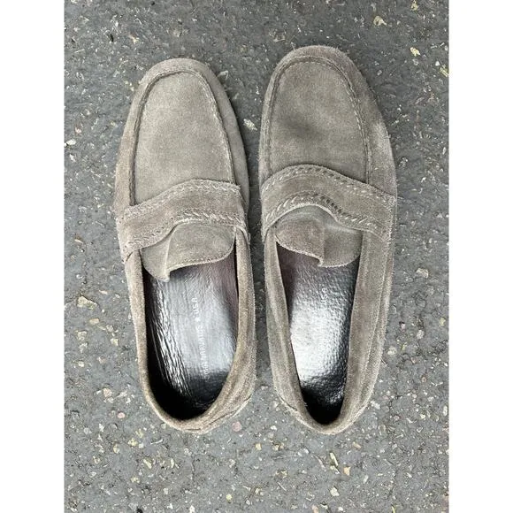 John Varvatos Grey Suede Loafer Size 11