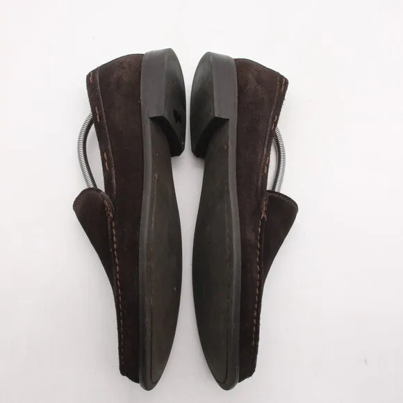 John Varvatos USA Men's Size 11 M Brown Suede Leather Loafers Slip On