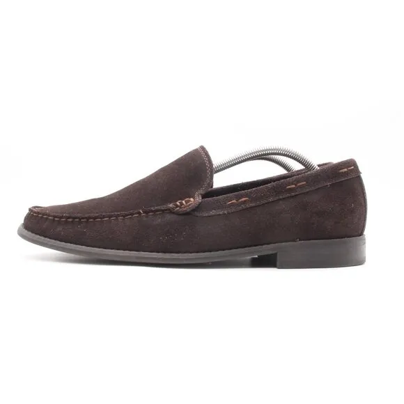 John Varvatos USA Men's Size 11 M Brown Suede Leather Loafers Slip On