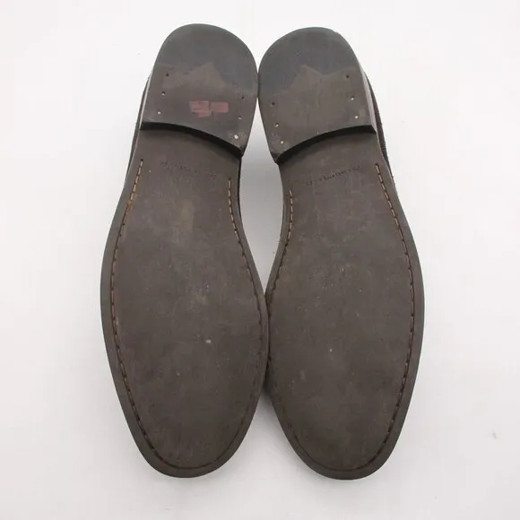 John Varvatos USA Men's Size 11 M Brown Suede Leather Loafers Slip On