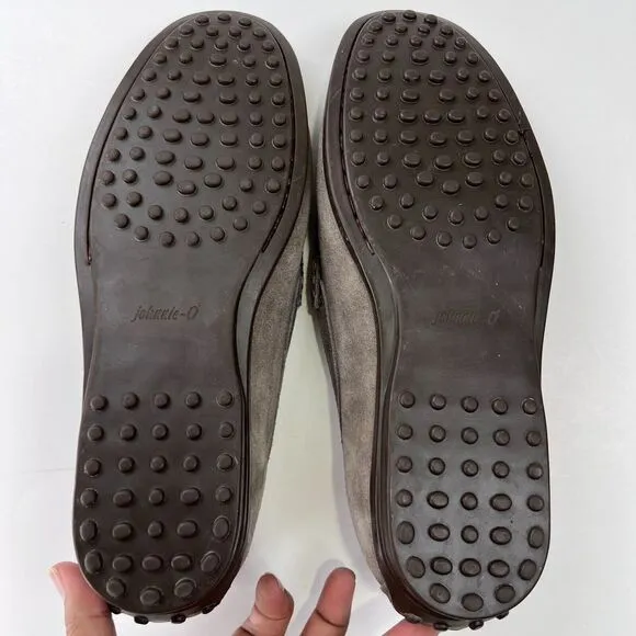 Johnnie-O Men's Mox Handsewn Loafers JMFW1580‎ Suede Leather Grey Size 10.5M