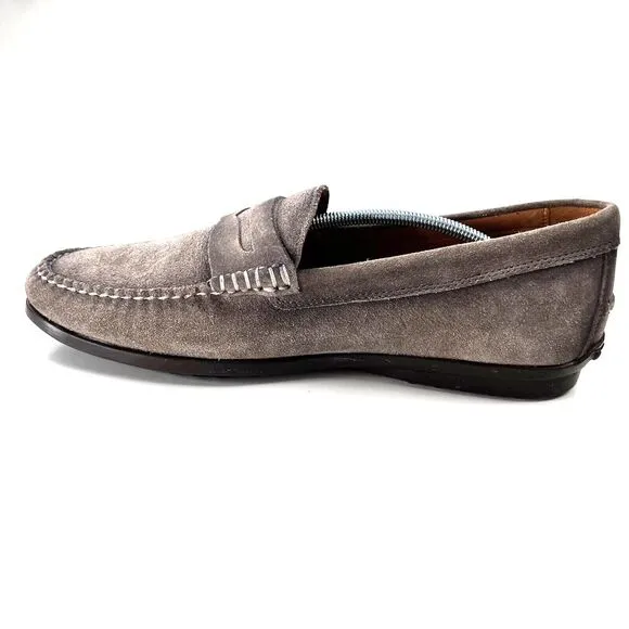 Johnnie-O Men's Mox Handsewn Loafers JMFW1580‎ Suede Leather Grey Size 10.5M