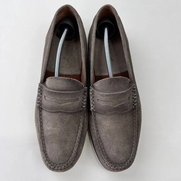Johnnie-O Men's Mox Handsewn Loafers JMFW1580‎ Suede Leather Grey Size 10.5M