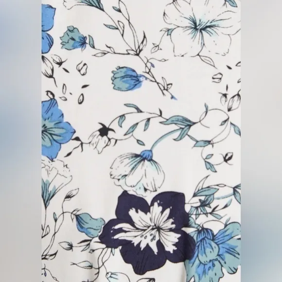 Johnny Bigg BLUE SHOREDITCH STRETCH PRINT SHIRT 6X NEW