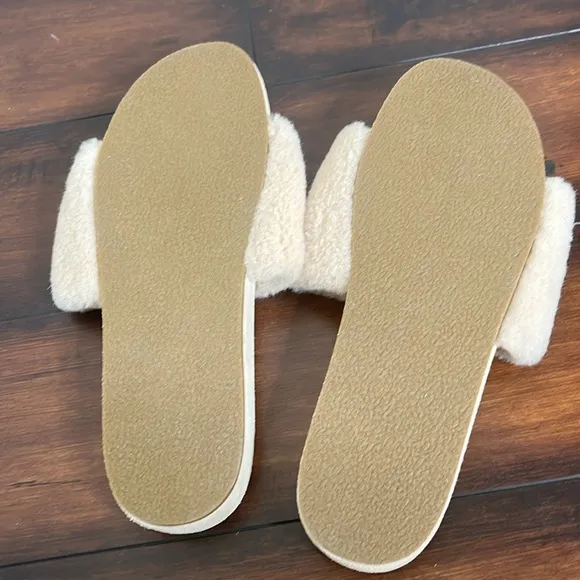 Johnny Was Calme Faux Fur Slide Women's size 10 New
