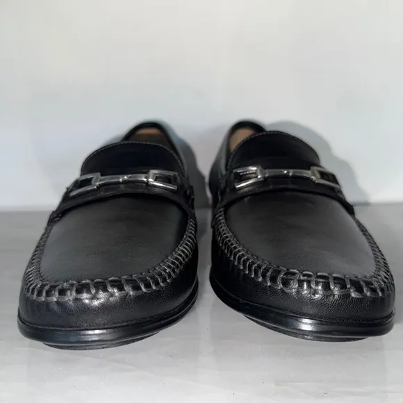 Johnston &amp; Murphy 20 3345 Men’s Sheepskin Black Leather Loafers 9.5M Like new