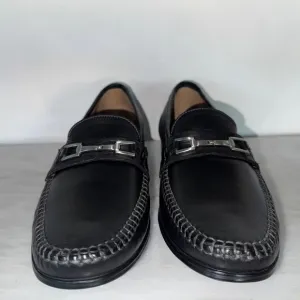 Johnston &amp; Murphy 20 3345 Men’s Sheepskin Black Leather Loafers 9.5M Like new