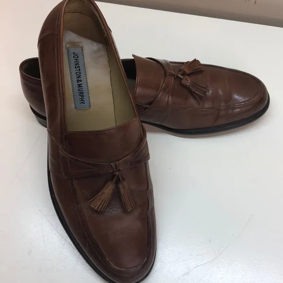 Johnston &amp; Murphy Brown Leather Tassel Loafers
