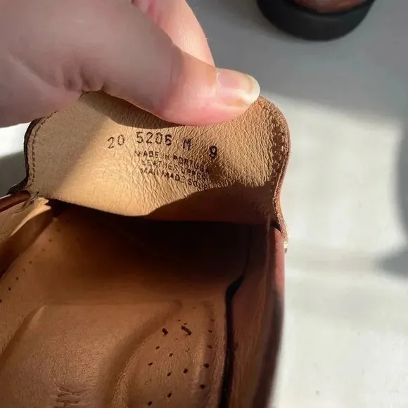 Johnston &amp; Murphy Camel Brown Buttery Soft Leather 9M Oxford Loafers Shoes EUC!