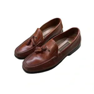 Johnston &amp; Murphy Loafers Tassel Casual Leather Italy Slip On Brown Size 11M