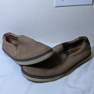 Johnston &amp; Murphy|| McGuffy Brown Suede Slip-On Shoes Men's Size 10.5 EUC