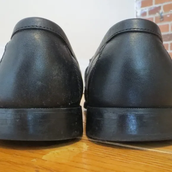 Johnston &amp; Murphy Mens Black Leather Tassel Loafer