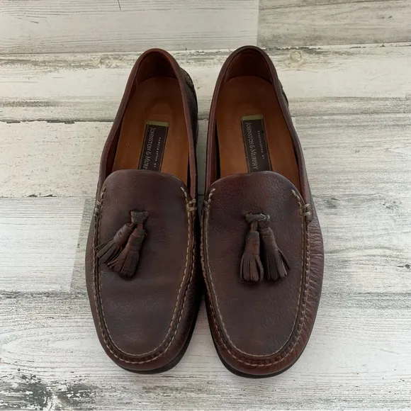 Johnston &amp; Murphy Men’s Size 12M Tassel Slip On Loafers Color-Brown