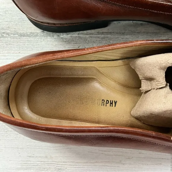 Johnston &amp; Murphy Men’s Tassel Slip On Loafers Chestnut Brown Size 13