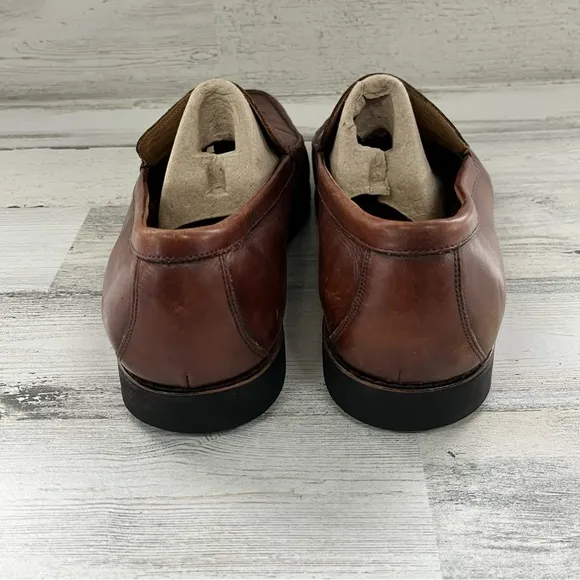 Johnston &amp; Murphy Men’s Tassel Slip On Loafers Chestnut Brown Size 13