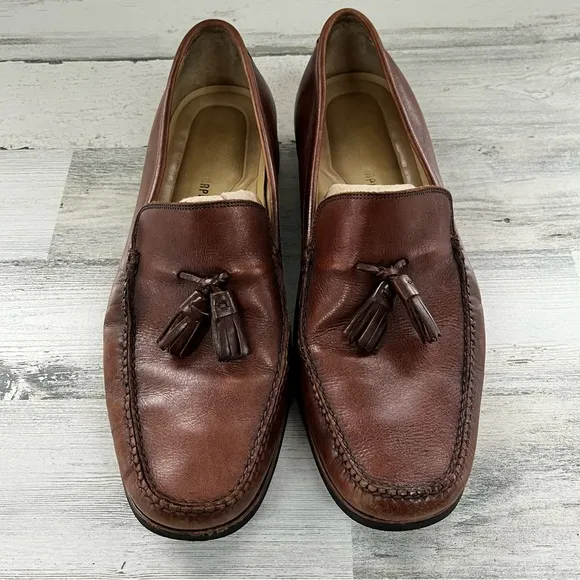 Johnston &amp; Murphy Men’s Tassel Slip On Loafers Chestnut Brown Size 13