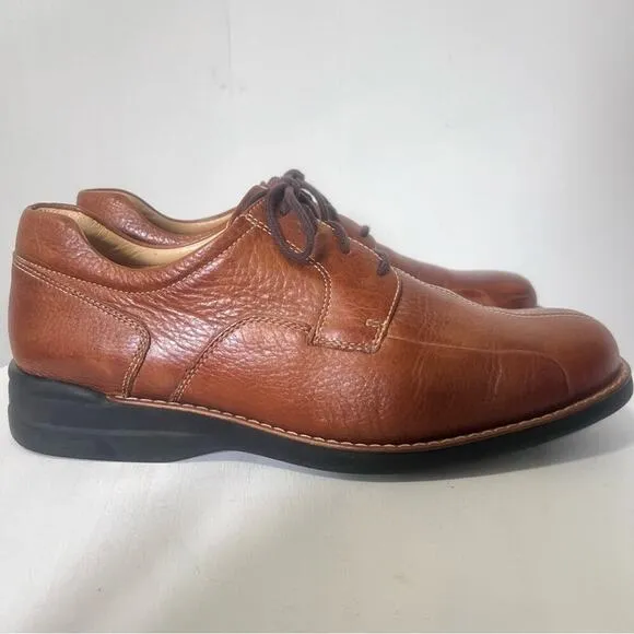 Johnston &amp; Murphy Sheepskin Leather Lace Up Oxford Comfort Loafers Size 9.5